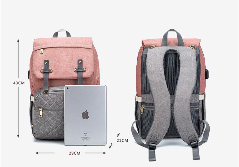 MimiiMe- LEQUEEN Multifunktionaler Mommy Rucksack mit Ladefunktion