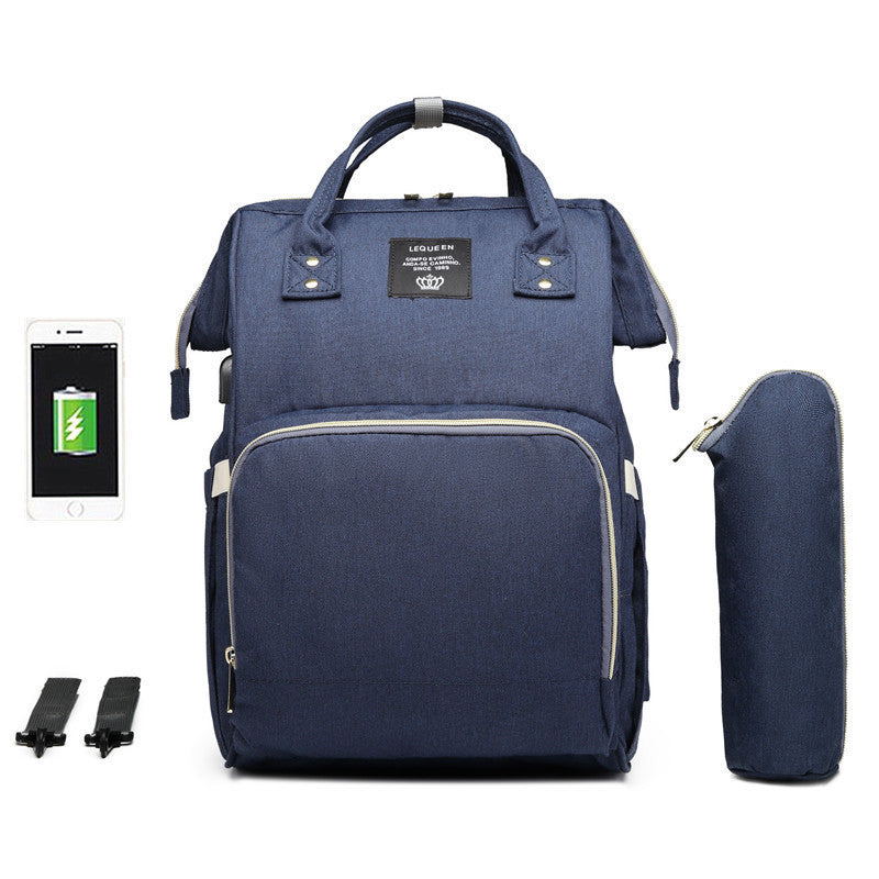 MimiiMe- LEQUEEN Multifunktionaler Mommy Rucksack mit Ladefunktion