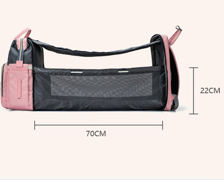 MimiiMe- Praktischer Mommy Rucksack mit Reisebett und Ladefunktion