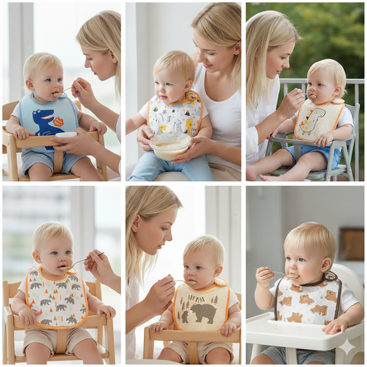 MimiiMe- Wasserabweisender Babylatz mit Motiv - 3er Set