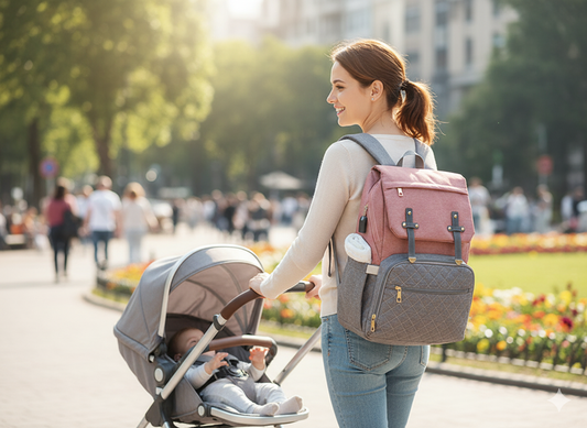 MimiiMe- LEQUEEN Multifunktionaler Mommy Rucksack mit Ladefunktion