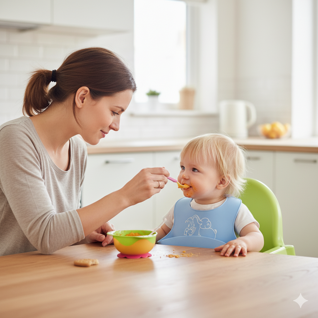 MimiiMe- Babylatz aus Silikon, hygienisch und leicht zu reinigen