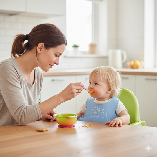 MimiiMe- Babylatz aus Silikon, hygienisch und leicht zu reinigen