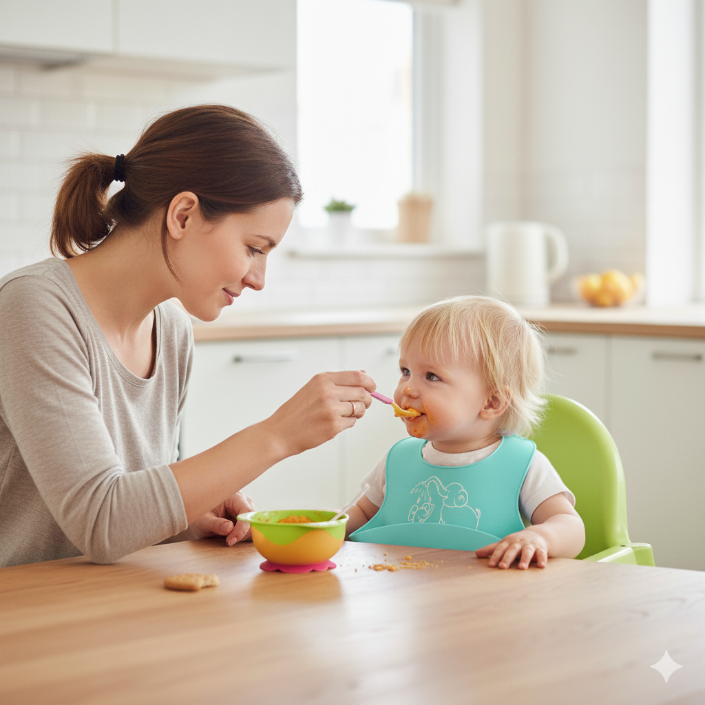 MimiiMe- Babylatz aus Silikon, hygienisch und leicht zu reinigen